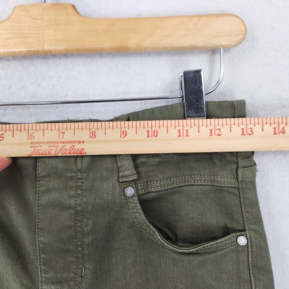 Liverpool Jeans Womens 2 Petite Green Gia Glider Skinny Leg Raw Hem Mid Rise - Picture 4 of 13